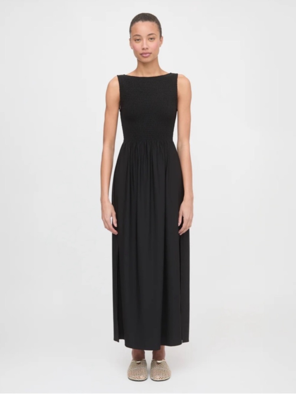 NWOT Hill House Home Cosima Nap Dress Maxi Dress Black - Women NEW XXS
